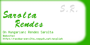 sarolta rendes business card